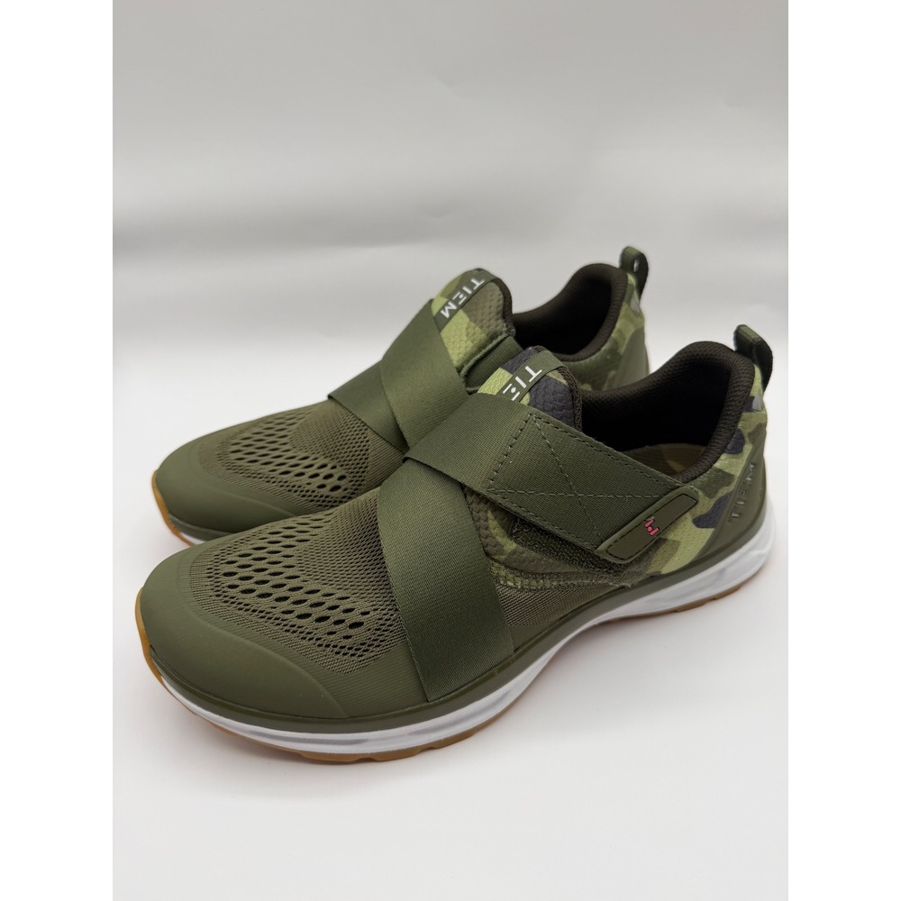 TIEM Slipstream Cycling Shoes Womens 9 Olive Green Camo SPD Spin Shoes  Studio